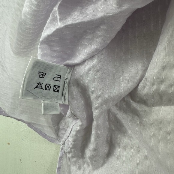 Lanvin‎ Men's Popover Bib Shirt 40 15 3/4 Medium Lavender Purple Made In Italy - Picture 12 of 15